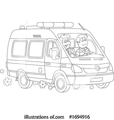 Royalty-Free (RF) Ambulance Clipart Illustration by Alex Bannykh - Stock Sample #1694916