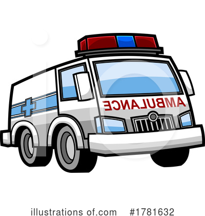 Royalty-Free (RF) Ambulance Clipart Illustration by Hit Toon - Stock Sample #1781632