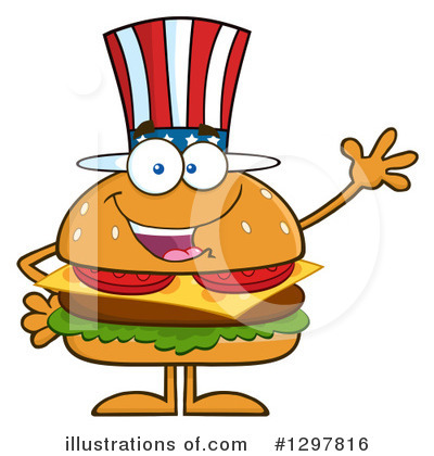 Cheeseburger Clipart #1297816 by Hit Toon