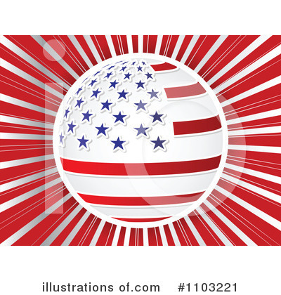 Royalty-Free (RF) American Flag Clipart Illustration by Andrei Marincas - Stock Sample #1103221