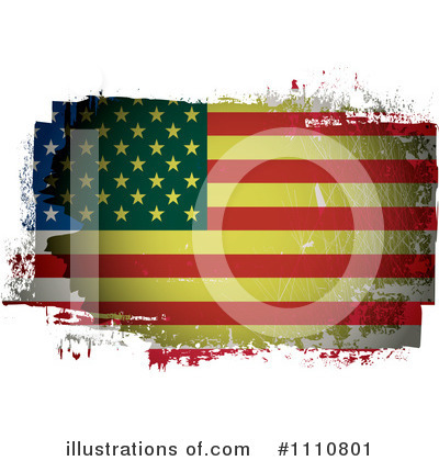 Royalty-Free (RF) American Flag Clipart Illustration by michaeltravers - Stock Sample #1110801