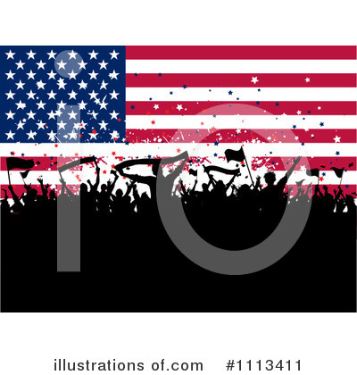 American Flags Clipart #1113411 by KJ Pargeter