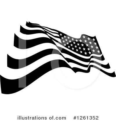 Royalty-Free (RF) American Flag Clipart Illustration by Chromaco - Stock Sample #1261352