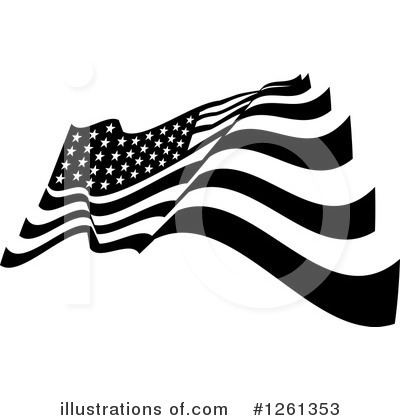 American Flag Clipart #1261353 by Chromaco