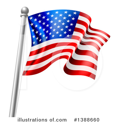 Royalty-Free (RF) American Flag Clipart Illustration by AtStockIllustration - Stock Sample #1388660
