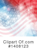 American Flag Clipart #1408123 by KJ Pargeter
