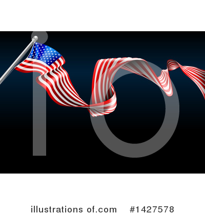 Royalty-Free (RF) American Flag Clipart Illustration by AtStockIllustration - Stock Sample #1427578