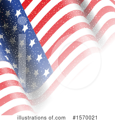 American Flags Clipart #1570021 by KJ Pargeter