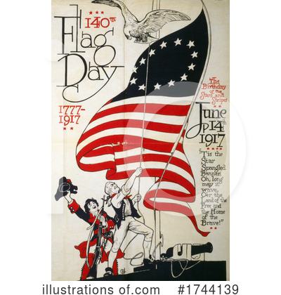 Royalty-Free (RF) American Flag Clipart Illustration by JVPD - Stock Sample #1744139
