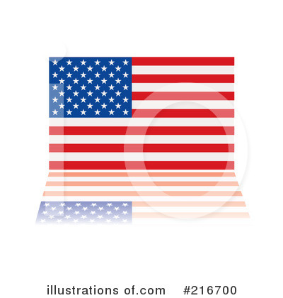Royalty-Free (RF) American Flag Clipart Illustration by michaeltravers - Stock Sample #216700