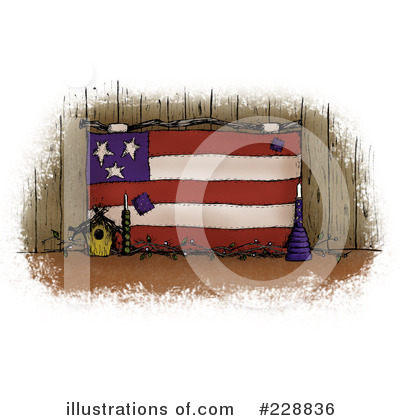 Royalty-Free (RF) American Flag Clipart Illustration by inkgraphics - Stock Sample #228836