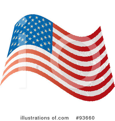 Royalty-Free (RF) American Flag Clipart Illustration by michaeltravers - Stock Sample #93660