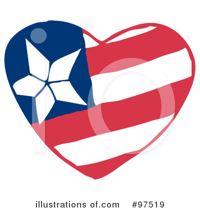 Royalty-Free (RF) American Flag Clipart Illustration by Hit Toon - Stock Sample #97519