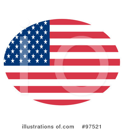 Royalty-Free (RF) American Flag Clipart Illustration by Hit Toon - Stock Sample #97521