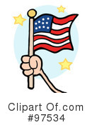 American Flag Clipart #97534 by Hit Toon