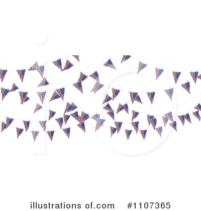 Royalty-Free (RF) American Flags Clipart Illustration by KJ Pargeter - Stock Sample #1107365