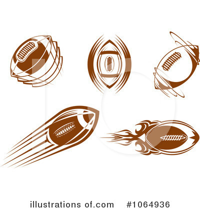 Royalty-Free (RF) American Football Clipart Illustration by Vector Tradition SM - Stock Sample #1064936
