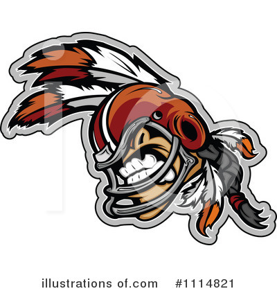 Royalty-Free (RF) American Football Clipart Illustration by Chromaco - Stock Sample #1114821