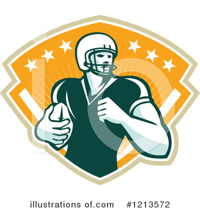 Royalty-Free (RF) American Football Clipart Illustration by patrimonio - Stock Sample #1213572