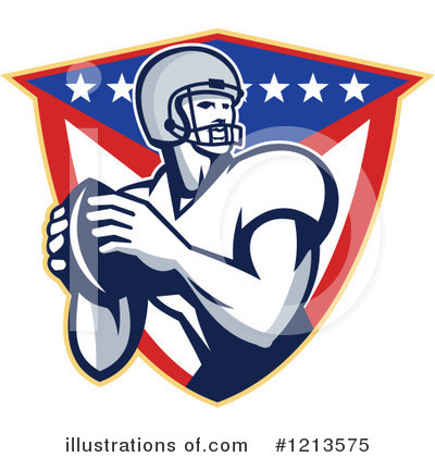 Royalty-Free (RF) American Football Clipart Illustration by patrimonio - Stock Sample #1213575