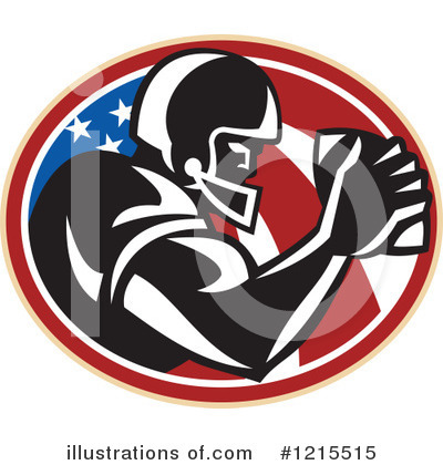 Royalty-Free (RF) American Football Clipart Illustration by patrimonio - Stock Sample #1215515