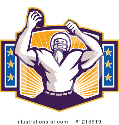 Royalty-Free (RF) American Football Clipart Illustration by patrimonio - Stock Sample #1215519
