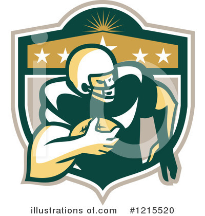 Royalty-Free (RF) American Football Clipart Illustration by patrimonio - Stock Sample #1215520