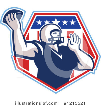 Royalty-Free (RF) American Football Clipart Illustration by patrimonio - Stock Sample #1215521