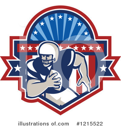 Royalty-Free (RF) American Football Clipart Illustration by patrimonio - Stock Sample #1215522