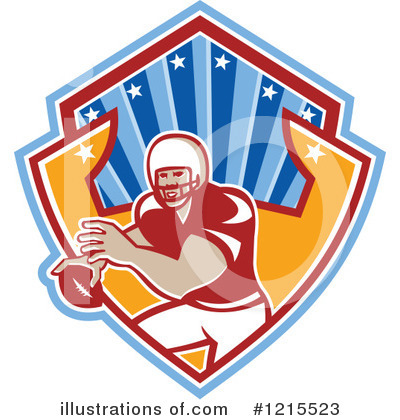 Royalty-Free (RF) American Football Clipart Illustration by patrimonio - Stock Sample #1215523