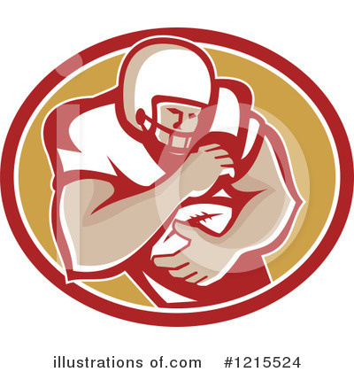 Royalty-Free (RF) American Football Clipart Illustration by patrimonio - Stock Sample #1215524
