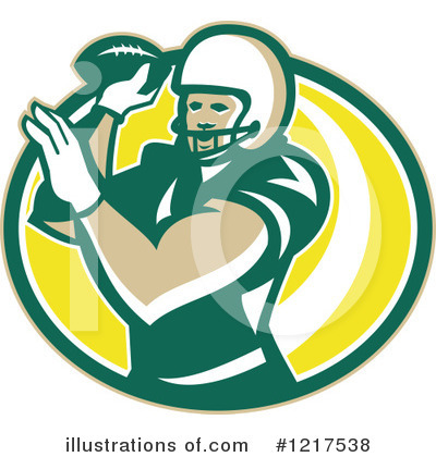 Royalty-Free (RF) American Football Clipart Illustration by patrimonio - Stock Sample #1217538