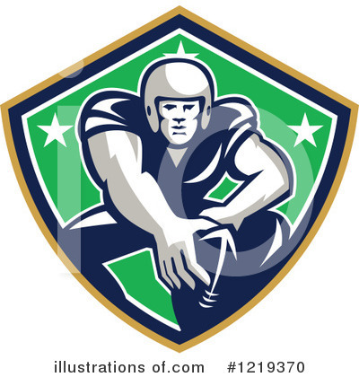 Royalty-Free (RF) American Football Clipart Illustration by patrimonio - Stock Sample #1219370