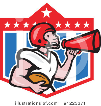 Royalty-Free (RF) American Football Clipart Illustration by patrimonio - Stock Sample #1223371