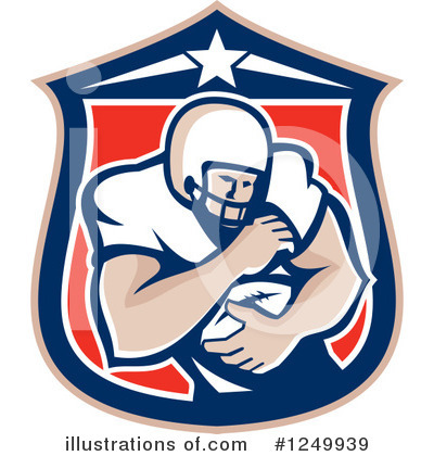 Royalty-Free (RF) American Football Clipart Illustration by patrimonio - Stock Sample #1249939