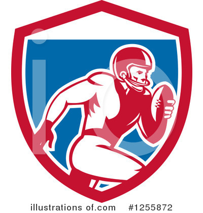 Royalty-Free (RF) American Football Clipart Illustration by patrimonio - Stock Sample #1255872