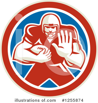 Football Player Clipart #1255874 by patrimonio