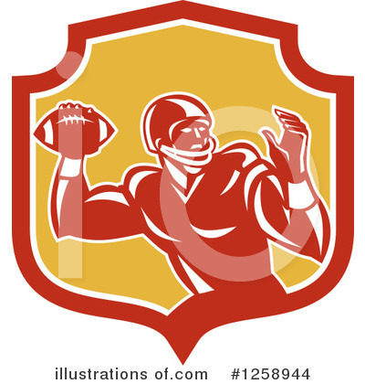Royalty-Free (RF) American Football Clipart Illustration by patrimonio - Stock Sample #1258944