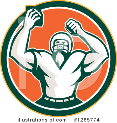 Football Player Clipart #1265774 by patrimonio