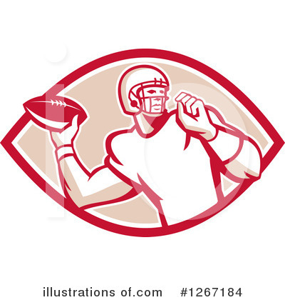 Royalty-Free (RF) American Football Clipart Illustration by patrimonio - Stock Sample #1267184