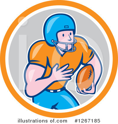 Royalty-Free (RF) American Football Clipart Illustration by patrimonio - Stock Sample #1267185