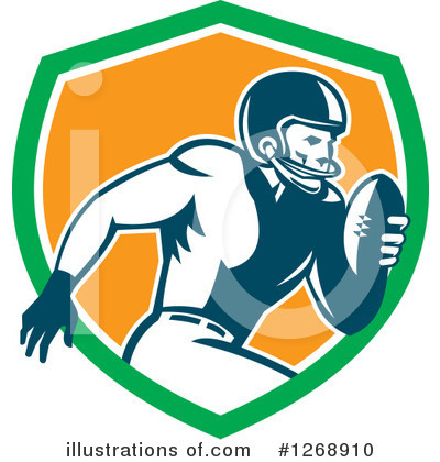Royalty-Free (RF) American Football Clipart Illustration by patrimonio - Stock Sample #1268910