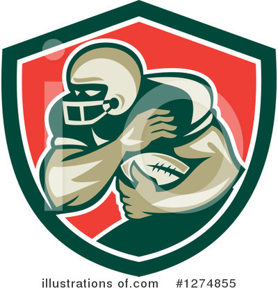 Royalty-Free (RF) American Football Clipart Illustration by patrimonio - Stock Sample #1274855