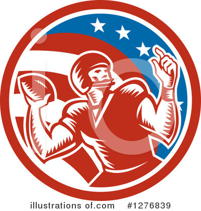 Royalty-Free (RF) American Football Clipart Illustration by patrimonio - Stock Sample #1276839