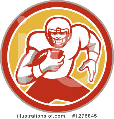 Royalty-Free (RF) American Football Clipart Illustration by patrimonio - Stock Sample #1276845