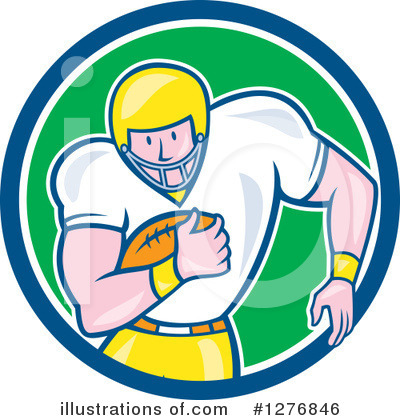 Royalty-Free (RF) American Football Clipart Illustration by patrimonio - Stock Sample #1276846
