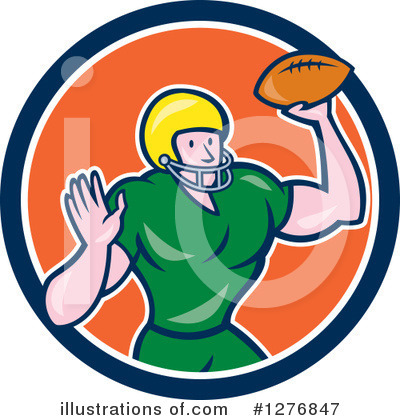 Royalty-Free (RF) American Football Clipart Illustration by patrimonio - Stock Sample #1276847