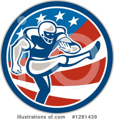 Royalty-Free (RF) American Football Clipart Illustration by patrimonio - Stock Sample #1281439