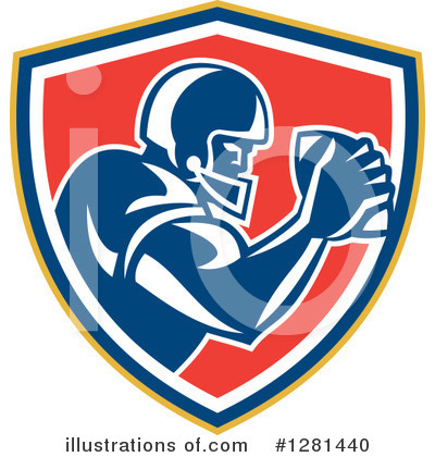 Royalty-Free (RF) American Football Clipart Illustration by patrimonio - Stock Sample #1281440