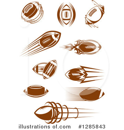 Royalty-Free (RF) American Football Clipart Illustration by Vector Tradition SM - Stock Sample #1285843